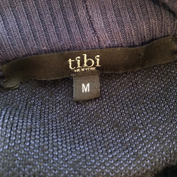 TIBI Blue and Black Embellished Cardigan Sweater - Picture 5 of 5